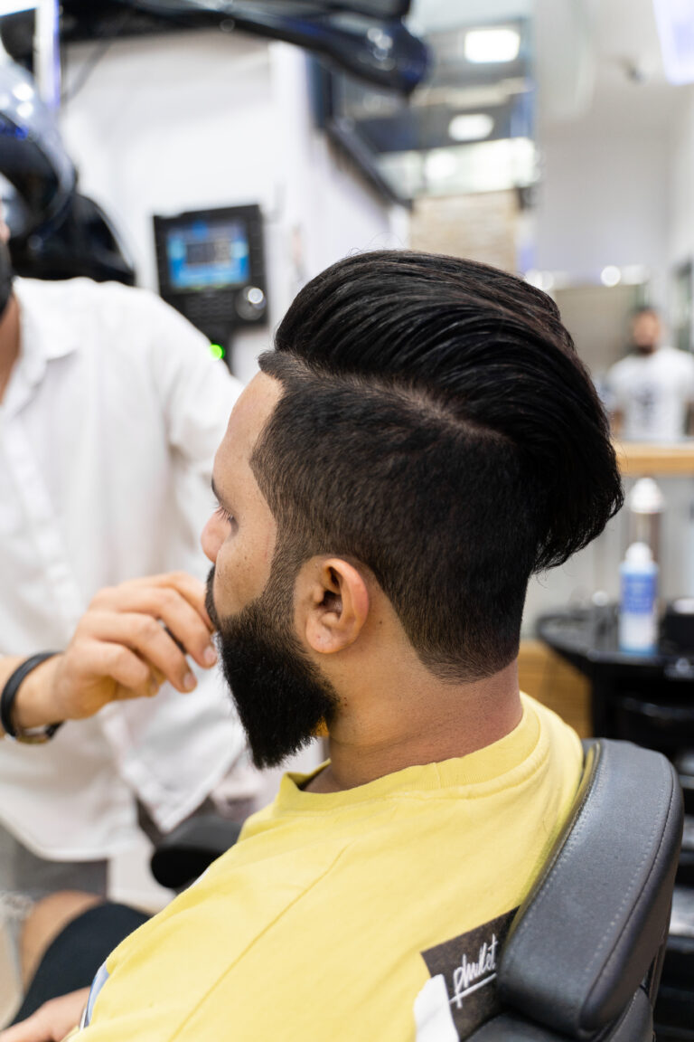 Beard straightening salon outlet near me